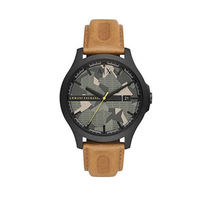  Shop Authentic Armani Exchange Hampton Chronograph Green Dial Brown Leather Strap Watch For Men - AX2412 - Luxxuri