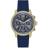  Shop Authentic Guess Sunrise Blue Dial with Diamonds Blue Rubber Strap Watch For Women - W0616L2 - Luxxuri