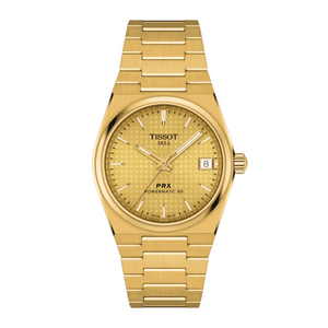  Shop Authentic Tissot PRX Powermatic 80 Gold Dial Gold Steel Strap Watch for Men - T137.207.33.021.00 - Luxxuri