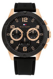  Shop Authentic Tommy Hilfiger Blaze Multifunction Black Dial Black Rubber Strap Watch For Men - 1792028 - Luxxuri