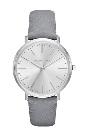  Shop Authentic Michael Kors Jaryn Quartz Silver Dial Grey Leather Strap Watch For Women - MK2470 - Luxxuri