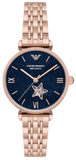  Shop Authentic Emporio Armani Meccanico Crystals Black Dial Rose Gold Steel Strap Watch For Women - AR60043 - Luxxuri
