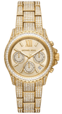  Shop Authentic Michael Kors Everest Chronograph Crystals Gold Dial Gold Steel Strap Watch For Women - MK7254 - Luxxuri