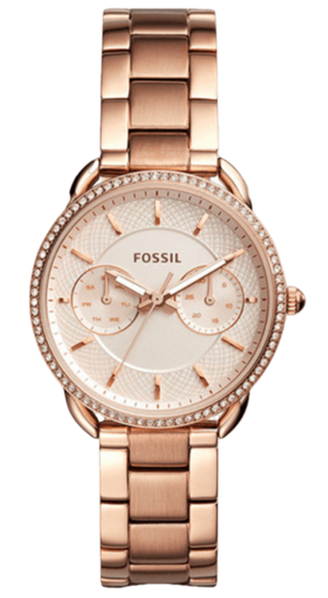  Shop Authentic Fossil Tailor Rose Gold Dial Rose Gold Steel Strap Watch for Women - ES4264 - Luxxuri