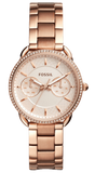 Shop Authentic Fossil Tailor Rose Gold Dial Rose Gold Steel Strap Watch for Women - ES4264 - Luxxuri