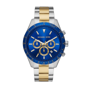  Shop Authentic Michael Kors Layton Chronograph Blue Dial Two Tone Steel Strap Watch For Men - MK8825 - Luxxuri