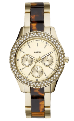  Shop Authentic Fossil Stella Multifunction Gold Dial Two Tone Steel Strap Watch for Women - ES4756 - Luxxuri