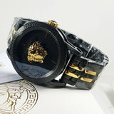  Shop Authentic Versace Palazzo Empire Black Dial Two Tone Steel Strap Watch for Men - VERD01119 - Luxxuri