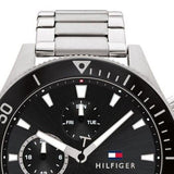  Shop Authentic Tommy Hilfiger Larson Multifunction Black Dial Silver Steel Strap Watch For Men - 1791916 - Luxxuri