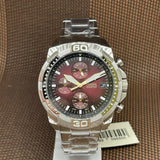 Shop Authentic Fossil Bronson Chronograph Red Dial Silver Steel Strap Watch for Men - FS5878 - Luxxuri