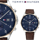  Shop Authentic Tommy Hilfiger West Chronograph Blue Dial Brown Leather Strap Watch For Men - 1791712 - Luxxuri