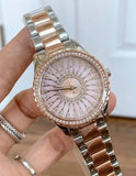  Shop Authentic Michael Kors Layton Three Hand Pink Dial Two Tone Steel Strap Watch For Women - MK6894 - Luxxuri