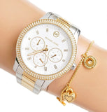  Shop Authentic Michael Kors Tibby Multifunction White Dial Two Tone Steel Strap Watch For Women - MK6825 - Luxxuri