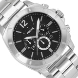  Shop Authentic Fossil Machine Chronograph Black Dial Silver Steel Strap Watch for Men - FS4776 - Luxxuri