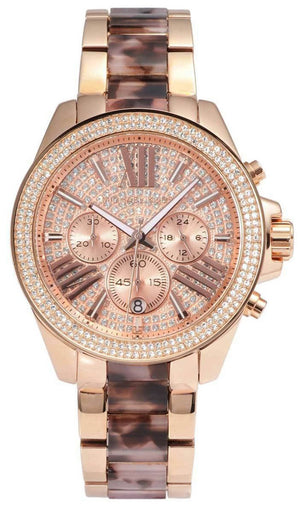  Shop Authentic Michael Kors Wren Diamonds Rose Gold Dial Two Tone Steel Strap Watch for Women - MK6159 - Luxxuri