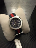  Shop Authentic Gucci GG2570 Quartz Blue Dial Blue & Red Nylon Strap Watch For Men - YA142304 - Luxxuri
