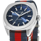  Shop Authentic Gucci GG2570 Quartz Blue Dial Blue & Red Nylon Strap Watch For Men - YA142304 - Luxxuri
