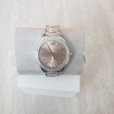  Shop Authentic Michael Kors Layton Three Hand Pink Dial Silver Steel Strap Watch For Women - MK7298 - Luxxuri
