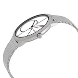  Shop Authentic Calvin Klein Minimal White Dial Silver Mesh Bracelet Watch for Men - K3M5115X - Luxxuri