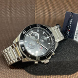  Shop Authentic Tommy Hilfiger Larson Multifunction Black Dial Silver Steel Strap Watch For Men - 1791916 - Luxxuri