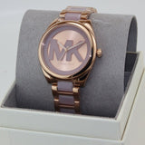  Shop Authentic Michael Kors Janelle Three Hand Rose Gold Dial Two Tone Steel Strap Watch For Women - MK7135 - Luxxuri