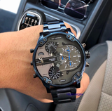  Shop Authentic Diesel Daddy 2.0 Chronograph Quartz Grey Dial Blue Steel Strap Watch For Men - DZ7414 - Luxxuri