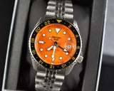  Shop Authentic Seiko 5 Sports Automatic Orange Dial Silver Steel Strap Watch For Men - SRPD59K1 - Luxxuri