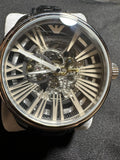  Shop Authentic Emporio Armani Meccanico Automatic Black Dial Leather Strap Watch For Men - AR4629 - Luxxuri