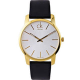  Shop Authentic Calvin Klein City Silver Dial Black Leather Strap Watch For Men - K2G21520 - Luxxuri