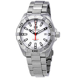  Shop Authentic Tag Heuer Aquaracer Quartz White Dial Silver Steel Strap Watch for Men - WBD1111.BA0928 - Luxxuri