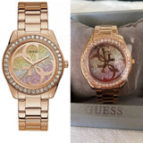  Shop Authentic Guess G Twist Diamonds Rose Gold Dial Rose Gold Steel Strap Watch For Women - W1201L3 - Luxxuri