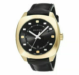  Shop Authentic Gucci GG2570 Black Dial Black Leather Strap Watch For Men - YA142310 - Luxxuri