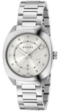  Shop Authentic Gucci GG2570 Diamonds White Dial Silver Steel Strap Watch For Women - YA142403 - Luxxuri