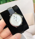  Shop Authentic Emporio Armani Modern White Dial Black Leather Strap Watch For Women - AR11159 - Luxxuri