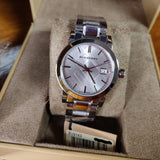  Shop Authentic Burberry The City Silver Dial Silver Steel Strap Watch for Women - BU9143 - Luxxuri
