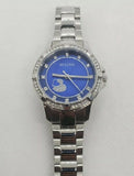  Shop Authentic Bulova Crystal Collection Blue Mother of Pearl Dial Silver Steel Strap Watch for Women - 96L238 - Luxxuri