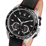  Shop Authentic Maserati Traguardo Black Dial Black Leather Strap Watch For Men - R8871612028 - Luxxuri