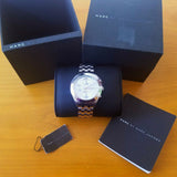  Shop Authentic Marc Jacobs Peeker Chronograph Silver Dial Silver Steel Strap Watch for Women - MBM3371 - Luxxuri