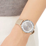  Shop Authentic Swarovski Octea Nova Grey Dial Grey Leather Strap Watch for Women - 5295326 - Luxxuri