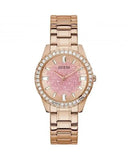  Shop Authentic Guess Glitter Diamonds Pink Dial Rose Gold Steel Strap Watch for Women - GW0405L3 - Luxxuri