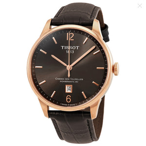  Shop Authentic Tissot T Classic Chemin Des Tourelles Powermatic 80 Brown Dial Brown Leather Strap Watch for Men - T099.407.36.447.00 - Luxxuri