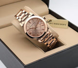  Shop Authentic Burberry The City Rose Gold Dial Rose Gold Steel Strap Watch for Women - BU9146 - Luxxuri