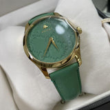  Shop Authentic Gucci G Timeless Quartz Green Dial Green Leather Strap Watch For Women - YA1264099 - Luxxuri