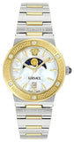  Shop Authentic Versace Greca Logo Moonphase Mother of Pearl Dial Two Tone Steel Strap Watch for Women - VE7G00524 - Luxxuri