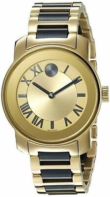  Shop Authentic Movado Bold Yellow Gold Dial Two Tone Steel Strap Watch for Women - 3600355 - Luxxuri