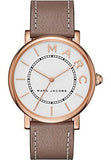  Shop Authentic Marc Jacobs Roxy White Dial Cement Brown Leather Strap Watch for Women - MJ1533 - Luxxuri