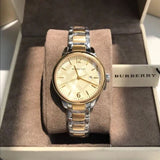  Shop Authentic Burberry The Classic Champagne Gold Dial Two Tone Steel Strap Watch for Women - BU10118 - Luxxuri