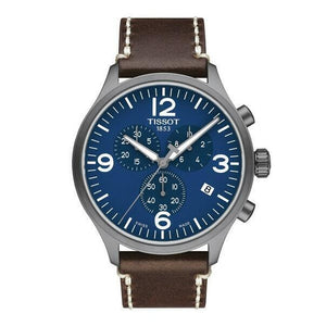  Shop Authentic Tissot Chrono XL Blue Dial Brown Leather Strap Watch For Men - T116.617.36.047.00 - Luxxuri