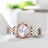  Shop Authentic Tissot Le Locle Automatic Diamonds Mother of Pearl White Dial Two Tone Steel Strap Watch For Women - T006.207.22.116.00 - Luxxuri