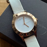  Shop Authentic Marc Jacobs Blade White Dial White Leather Strap Watch for Women - MBM1201 - Luxxuri
